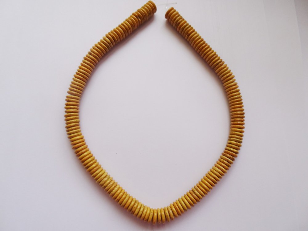 (image for) Mustard rondelle 8mm beads #1179BB
