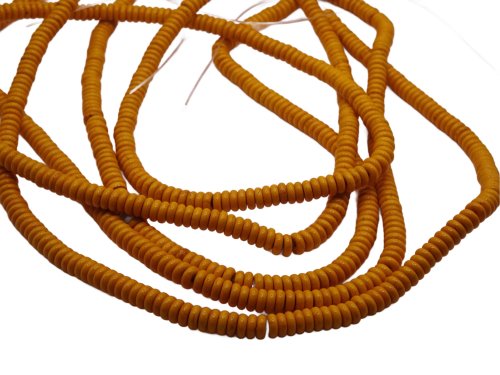 (image for) Mustard rondelle beads 2x6mm #1285-A