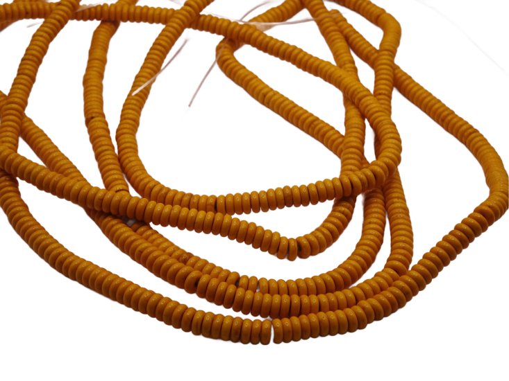 (image for) Mustard rondelle beads 2x6mm #1285-A