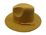 (image for) Short Brim vegan suede hat - Mustard