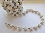 (image for) Bead Chain - Off White shaped copper wire (Roll ) 10mm