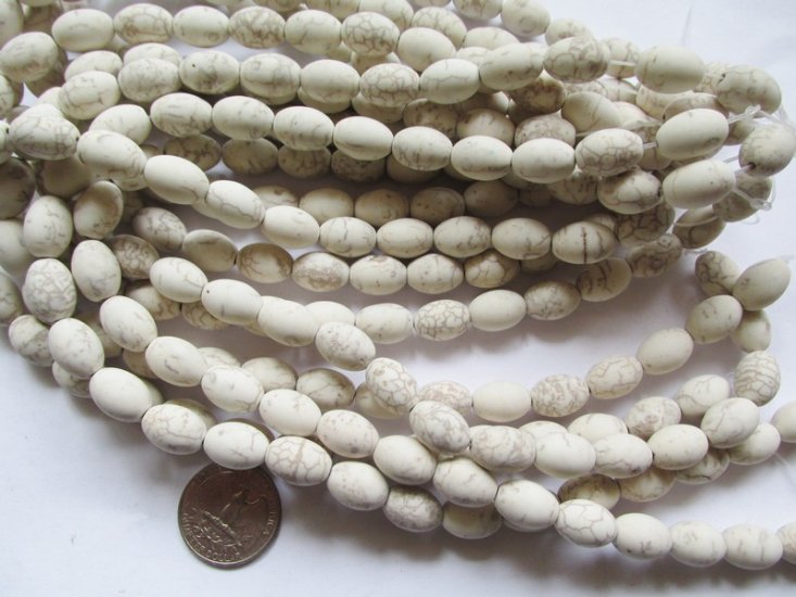 (image for) Cream matt barrel beads 10x14mm #1901
