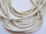 (image for) Off white square beads 5mm #1819