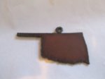 (image for) Oklahoma rustic metal pendant #OK