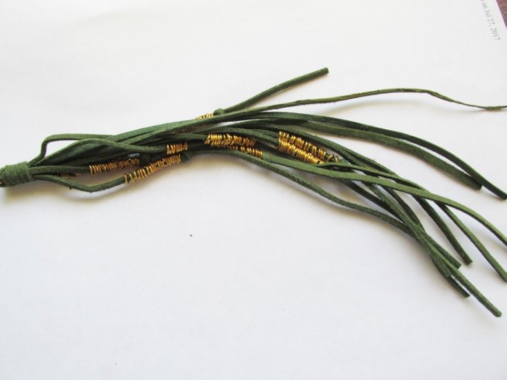 Modal Additional Images for Suede Tassle Olive Green 10" - BS-Tasgr