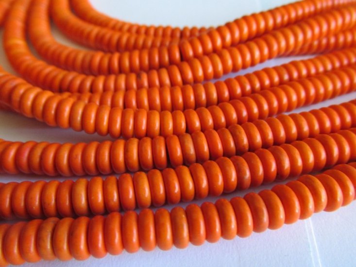 (image for) Orange rondelle 6x3mm #1323