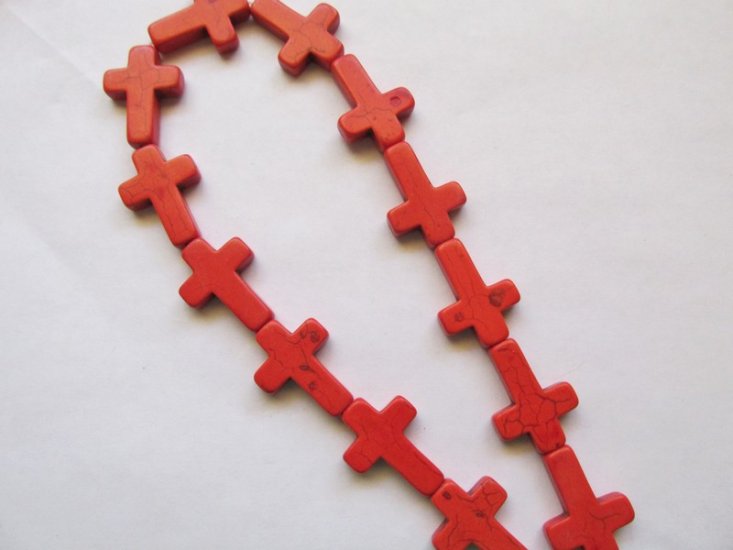 (image for) Orange Cross Beads #1789