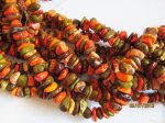 (image for) Orange green yellow chunk beads #1064-T13