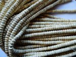 (image for) Cream rondelle beads 4x8mm #1496B