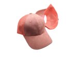 (image for) Vegan suede Mesh snap back baseball cap - MESH Peach
