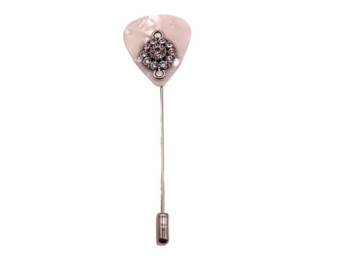 (image for) Guitar pick hat pin - pearl #hatpin-5