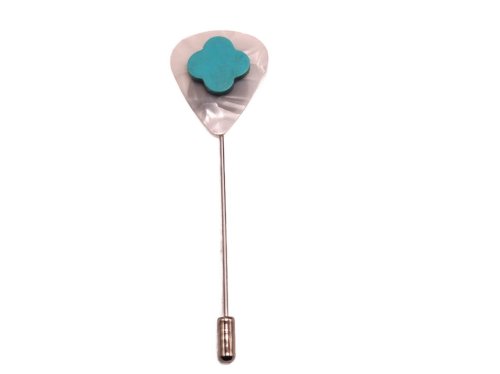 (image for) Guitar pick hat pin - Pearl #hatpin-6