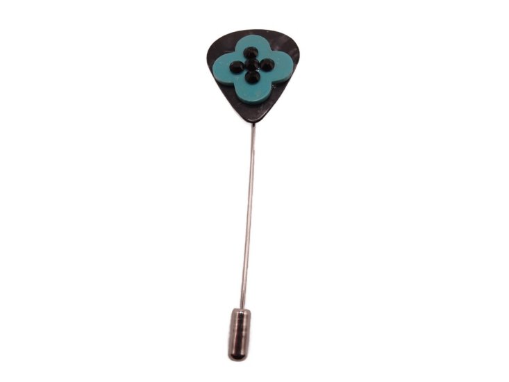 (image for) Guitar pick hat pin - Black #hatpin-12
