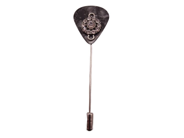 (image for) Guitar pick hat pin - Black #hatpin-15