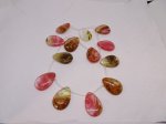 (image for) Pink cherry quartz tear drop beads 25mm #1316