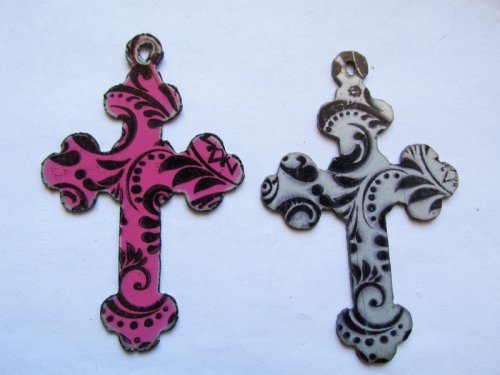 (image for) Cross Gyspy Pink pendant #WKS-1