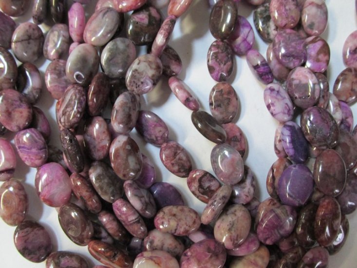 (image for) Purple Oval agate 12x17mm #1337