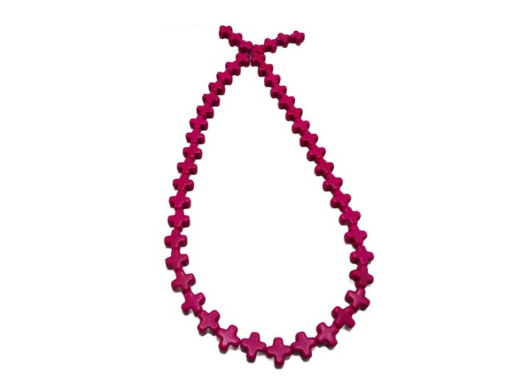 (image for) Pink Tiny cross beads 8.5mm #1606