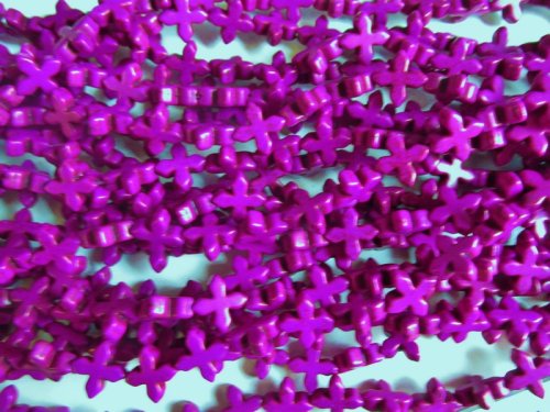 (image for) Plum Cross Rosette Beads # 1688