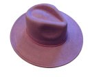 (image for) Vegan suede Wide brim hat - PURPLE
