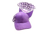 (image for) Checkered Mesh snap back cap- Purple