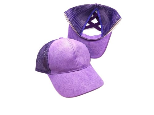 (image for) Pony Tail criss cross Mesh back cap - Purple.purple