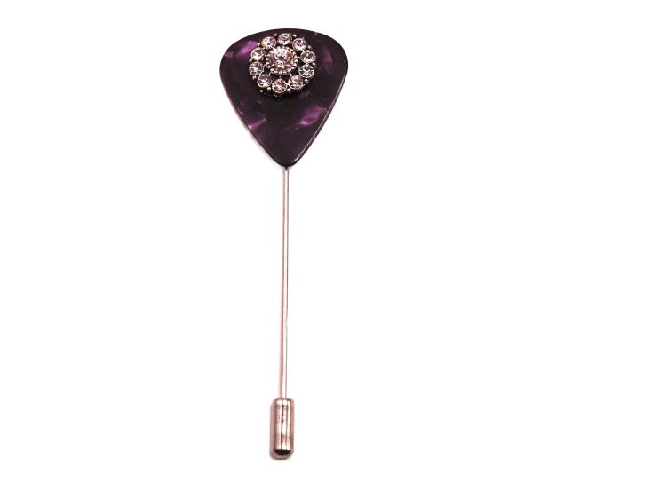(image for) Guitar pick hat pin - Purple #hatpin-8
