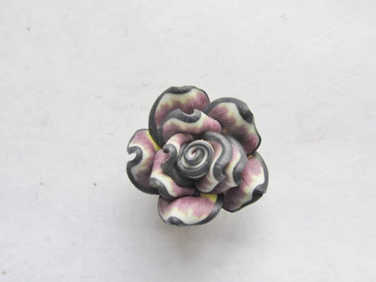 (image for) Brown Poleymer clay flower #FL43