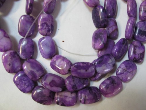 (image for) Purple agate rectangle 13x16mm #1318-TU