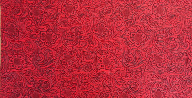 (image for) Faux Leather for hat - Red