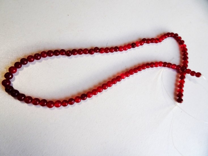 (image for) Red died Agate 5mm round beads #1835