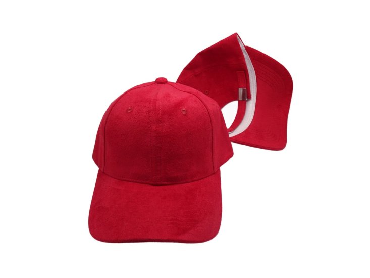 (image for) Vegan suede baseball cap - Red