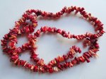 (image for) Red coral small nugget chip beads #1271