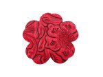 (image for) Faux leather (imitation) flower cut out - Red