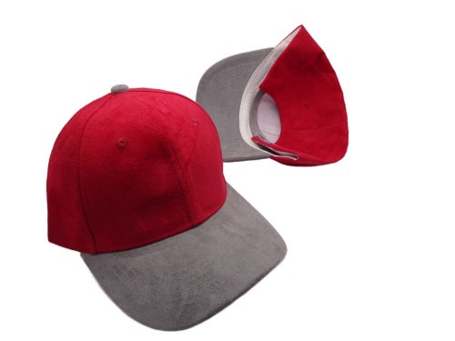 (image for) Vegan suede Two Tone baseball cap - Two Tone Red/Gray