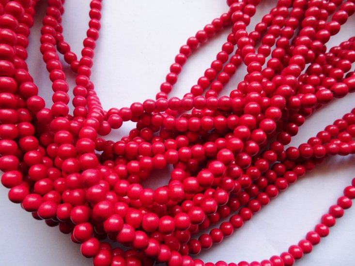 (image for) Red round magnesite 12mm #1026-EW