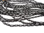 (image for) Silver Indian Pearl Ribbed Tube beads 12.5x8mm