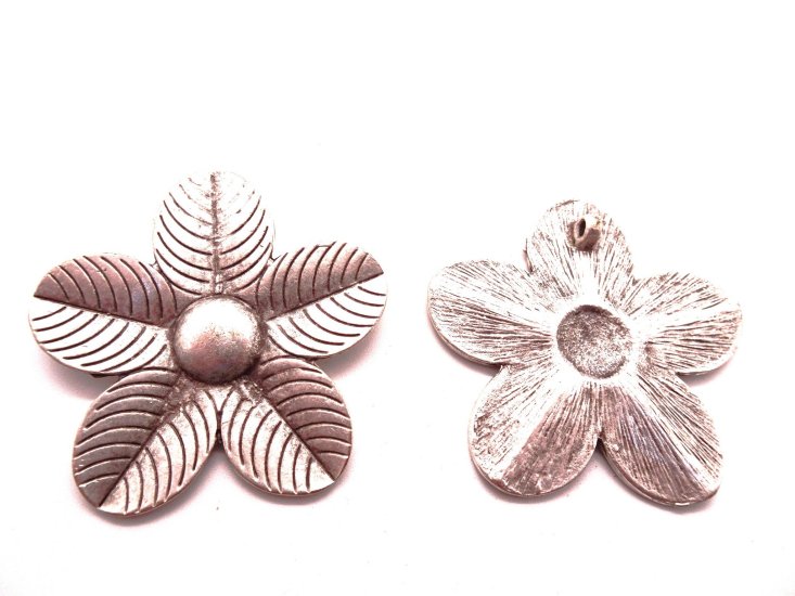 (image for) Flower pewter pendant #RM-525