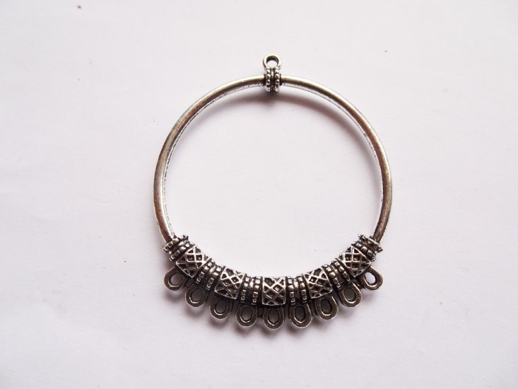 (image for) Antique silver pendant hoop connector pendant #RM-321S