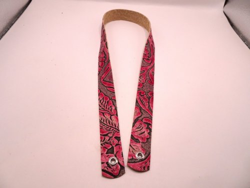 (image for) Embossed leather hat band - Rose