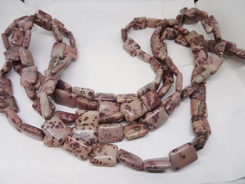 (image for) Rose Jasper rectangle 13x18mm #1473-A