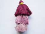 (image for) Maroon tri color silk tassle #ROtass