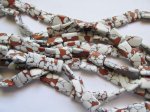 (image for) Rust and white rectangle 12x18mm #1526C