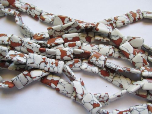 (image for) Rust and white rectangle 12x18mm #1526C