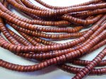 (image for) Rust heishi style rondell beads 3x5mm #1228-TU