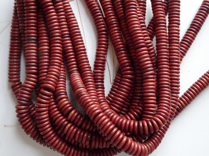(image for) Rust rondelle beads 2x12mm #1936