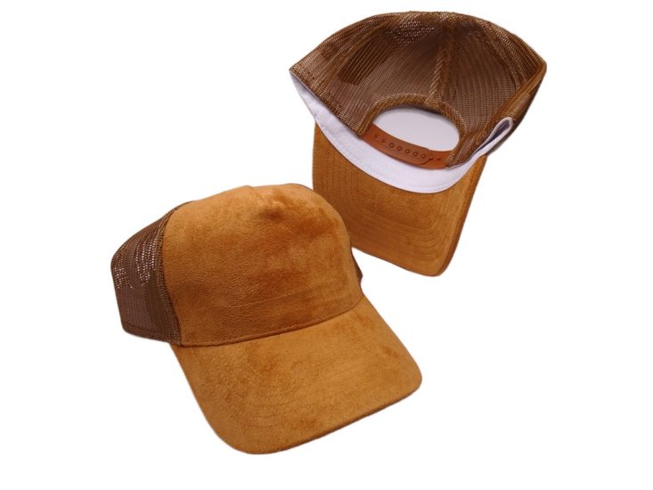 (image for) Vegan Suede Trucker cap - Saddle/Tan