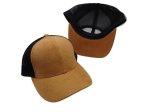 (image for) Vegan suede Mesh snap back baseball cap - Saddle / Black