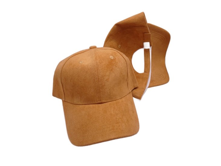 (image for) Vegan suede baseball cap - Saddle Tan