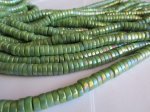 (image for) Sage green glass rondelle #1283